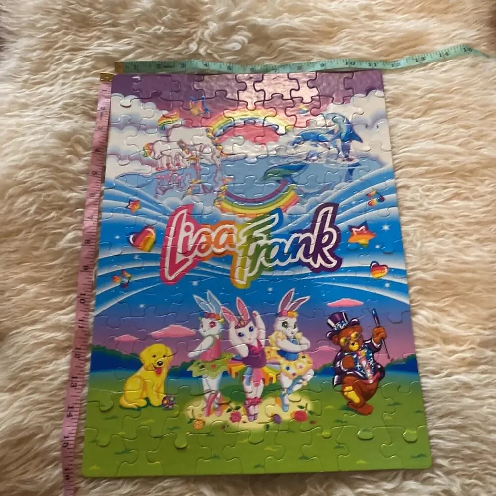 Vintage Lisa Frank 108 Piece Puzzle Colorful Rainbow Bunnies Bear Unicorn OS - Picture 9 of 9
